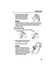 Honda HS520A HS520AS Snow Blower Owners Manual page 17