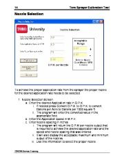 Toro Toro Sprayer Calibration Tool Catalog page 16