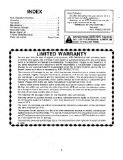 MTD 310-180-000 310-181-000 21-Inch Snow Blower Maintenance Manual page 2