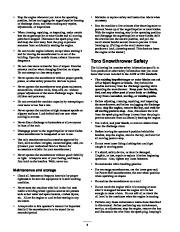 Toro 38053 824 Snowthrower Owners Manual, 2000, 2001 page 4