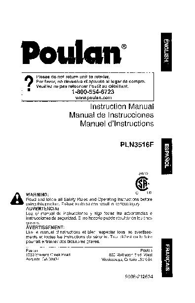 Mcculloch 3200 parts manual