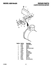 Murray 629104X5A Snow Blower Owners Manual page 44