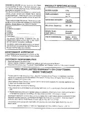 Craftsman 536.886811 Craftsman 26-Inch Snow Thrower Owners Manual page 4