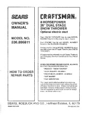 Craftsman 536.886811 Craftsman 26-Inch Snow Thrower Owners Manual page 44