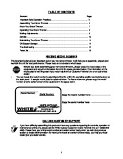 MTD White Outdoor SB45 SB55 Snow Blower Owners Manual page 2