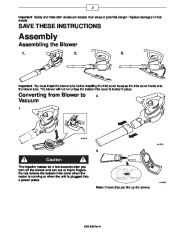 Toro 51573 Rake and Vac Blower Owners Manual, 2001, 2002, 2003, 2004 page 3