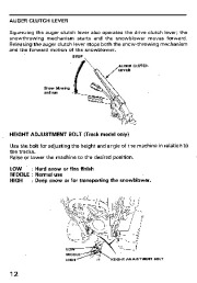 Honda HS522 Snow Blower Owners Manual page 13