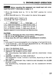 Honda HS522 Snow Blower Owners Manual page 22