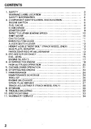 Honda HS522 Snow Blower Owners Manual page 3