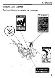 Honda HS522 Snow Blower Owners Manual page 4