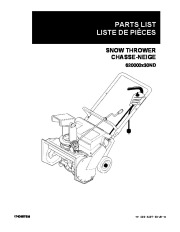 Murray 620000X30N Snow Blower Parts Manual page 1