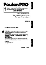 Poulan Pro SM4018 Chainsaw Owners Manual page 1