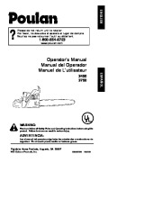Poulan 3450 3750 Chainsaw Owners Manual page 1