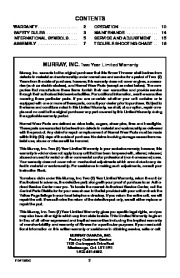 Murray 620000X30N Snow Blower Owners Manual page 2