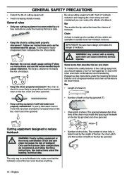 Husqvarna 346XP 346XPG 353 353G E-Tech TrioBrake Chainsaw Owners Manual, 2001,2002,2003,2004,2005,2006,2007,2008,2009,2010 page 12