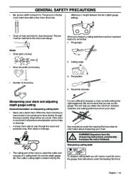 Husqvarna 346XP 346XPG 353 353G E-Tech TrioBrake Chainsaw Owners Manual, 2001,2002,2003,2004,2005,2006,2007,2008,2009,2010 page 13