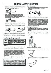 Husqvarna 346XP 346XPG 353 353G E-Tech TrioBrake Chainsaw Owners Manual, 2001,2002,2003,2004,2005,2006,2007,2008,2009,2010 page 15