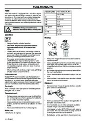 Husqvarna 346XP 346XPG 353 353G E-Tech TrioBrake Chainsaw Owners Manual, 2001,2002,2003,2004,2005,2006,2007,2008,2009,2010 page 18