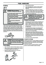 Husqvarna 346XP 346XPG 353 353G E-Tech TrioBrake Chainsaw Owners Manual, 2001,2002,2003,2004,2005,2006,2007,2008,2009,2010 page 19