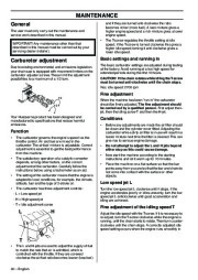 Husqvarna 346XP 346XPG 353 353G E-Tech TrioBrake Chainsaw Owners Manual, 2001,2002,2003,2004,2005,2006,2007,2008,2009,2010 page 30