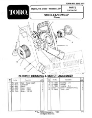 Toro 51580 300 Clean Sweep Parts Catalog, 1995 page 1