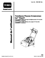 Toro 04021, 04200 Toro Greensmaster Flex 21 Manuel des Propriétaires, 2005 page 1