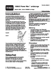 Toro 38645 Toro Power Max 1028 LE Snowthrower Owners Manual, 2004 page 1