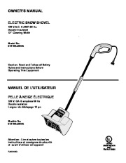 Murray 612100x30NA 12-Inch Electric Snow Shovel Owners Manual page 1