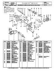 Poulan Pro S23 Arbor Pro Chainsaw Parts List page 1