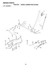 Weed Eater WEX125H42E Lawn Tractor Repair Manual, 2010 page 16