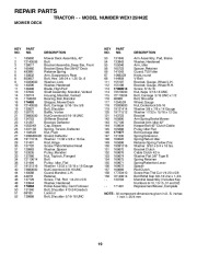 Weed Eater WEX125H42E Lawn Tractor Repair Manual, 2010 page 19