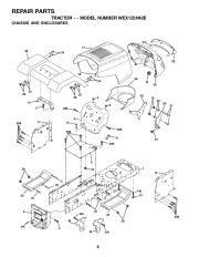 Weed Eater WEX125H42E Lawn Tractor Repair Manual, 2010 page 6