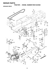 Weed Eater WEX125H42E Lawn Tractor Repair Manual, 2010 page 8