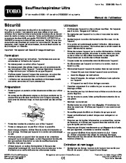 Toro 51594 Ultra Blower/Vacuum Owners Manual, 2007, 2008, 2009 page 36