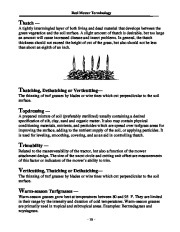 Toro Reel Mower Terminology Reel Mower TERMINOLOGY 09171SL DEFINITION TERMS Aerate Process page 18