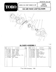 Toro 51537 600 TX Air Rake Parts Catalog, 1991 page 1