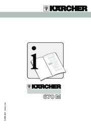 Kärcher K 670 M Electric Power High Pressure Washer Owners Manual page 1