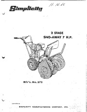 Simplicity 372 Two Stage Snow Blower Owners Manual page 17