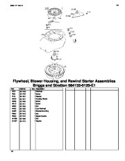 Toro 38428, 38429, 38441, 38442 Toro CCR 2450 and 3650 Snowthrower Parts Catalog, 2001 page 12