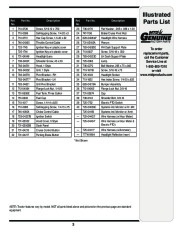 MTD 620 Hydrostatic Lawn Tractor Mower Parts List page 3