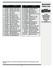 MTD 620 Hydrostatic Lawn Tractor Mower Parts List page 7