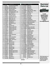 MTD 620 Hydrostatic Lawn Tractor Mower Parts List page 9