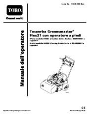 Toro 04021, 04200 Toro Greensmaster Flex 21 Manuale Utente, 2005 page 1