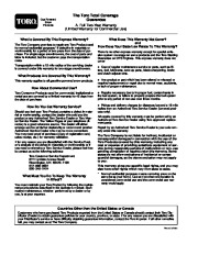 Toro 38439 Toro CCR 3650 Snowthrower Owners Manual, 2000 page 20