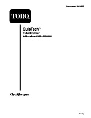 Toro 51566 Quiet Blower Vac Owners Manual, 2001 page 1