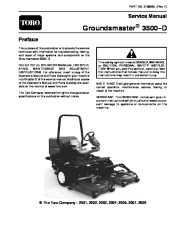 Toro 01088SL Rev F Service Manual Groundsmaster 3500 D Preface Publication page 1