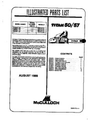 McCulloch Owners Manual, 1988 page 1