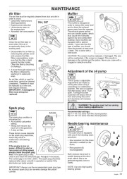 Husqvarna 254XP 257 262XP Chainsaw Owners Manual, 1998 page 31