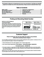 MTD S 230 240 250 260 261 Single Stage Snow Blower Owners Manual page 2