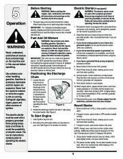 MTD S 230 240 250 260 261 Single Stage Snow Blower Owners Manual page 8